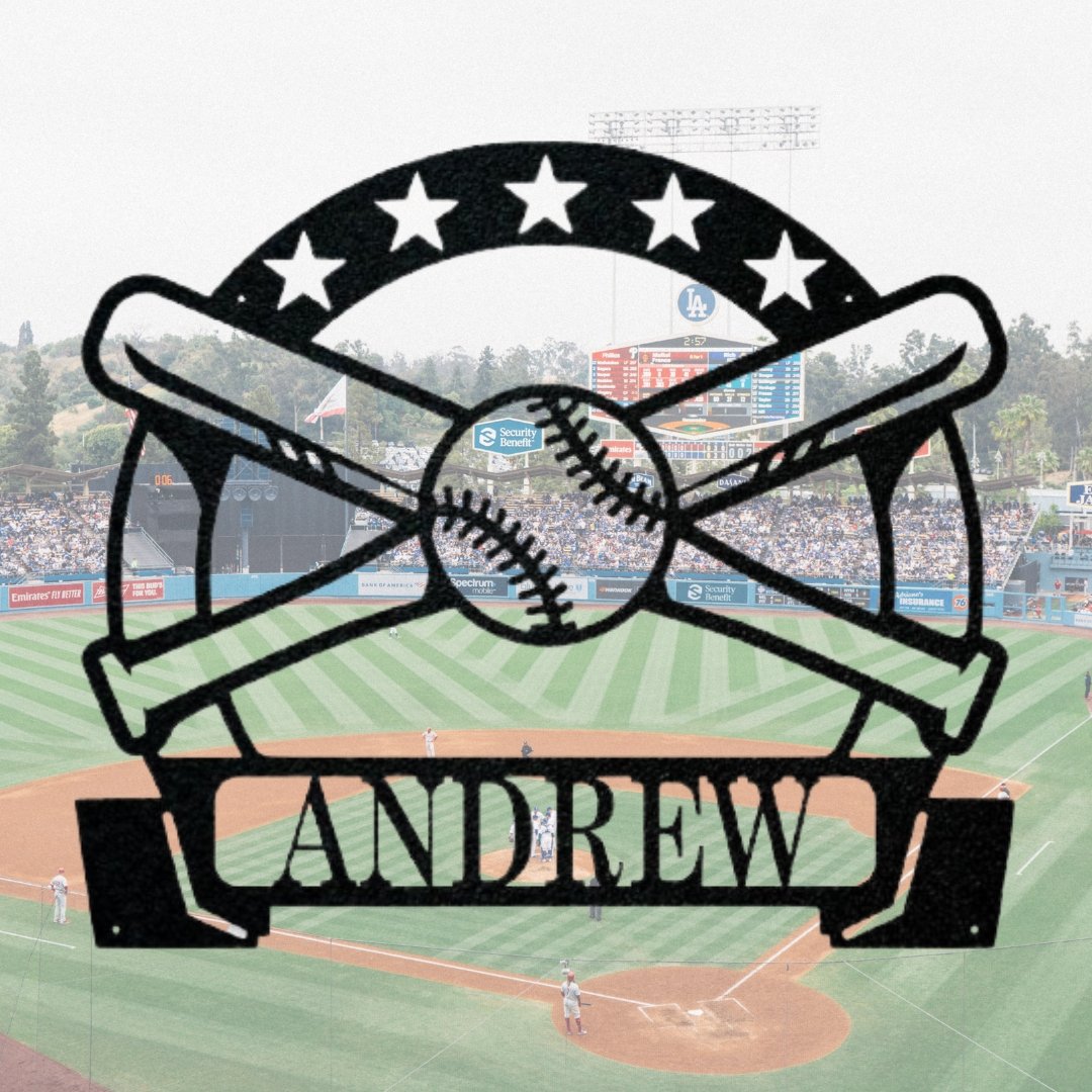Personalized Baseball Wall Art Monogram - Premier Medal Hangers USA
