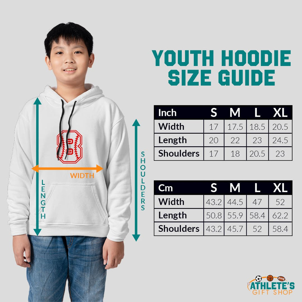 Personalized Baseball Youth Hoodie - Athlete's Gift Shop