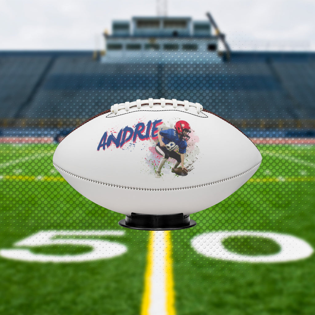 Personalized Football Art Ball - Athlete's Gift Shop