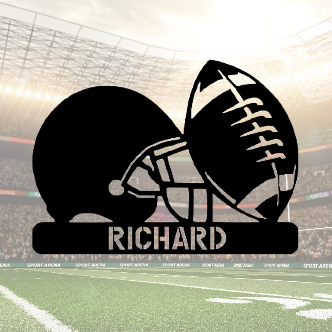 Personalized Football Wall Art Monogram - Premier Medal Hangers USA