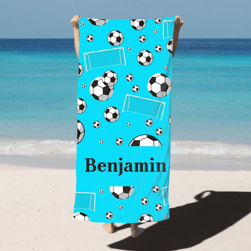 Personalized Soccer Beach Towel - Athlete's Gift Shop