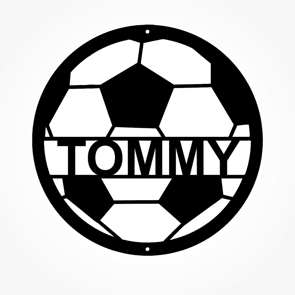 Personalized Soccer Wall Art Monogram