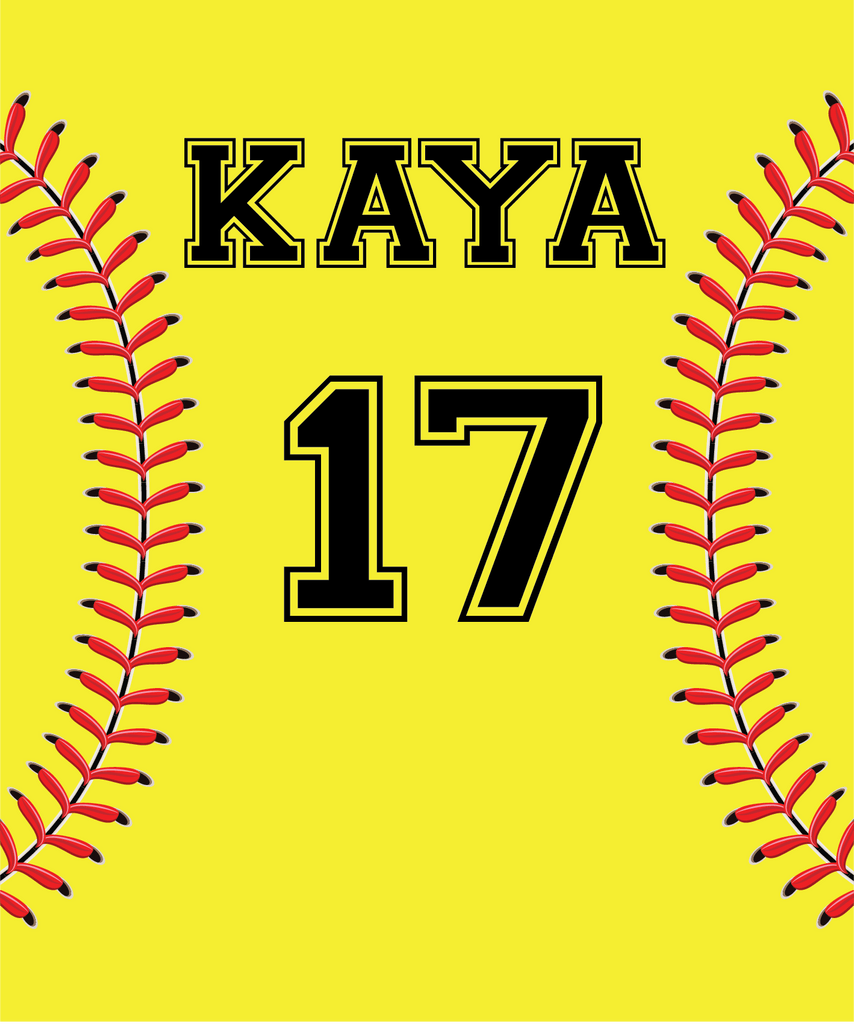 Personalized Softball Blanket