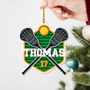 Personalized Sports Wood Ornament - Athlete's Gift Shop