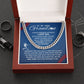 To My Dear Baseball Grandson - Cuban Link Necklace - Athlete's Gift Shop