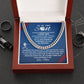 To My Dear Baseball Son - Cuban Link Necklace - Athlete's Gift Shop