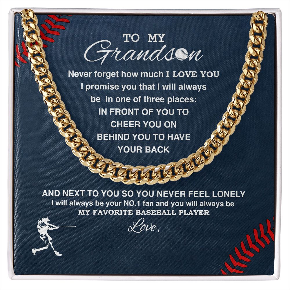 To My Grandson - #1 Fan, Personalized - Athlete's Gift Shop