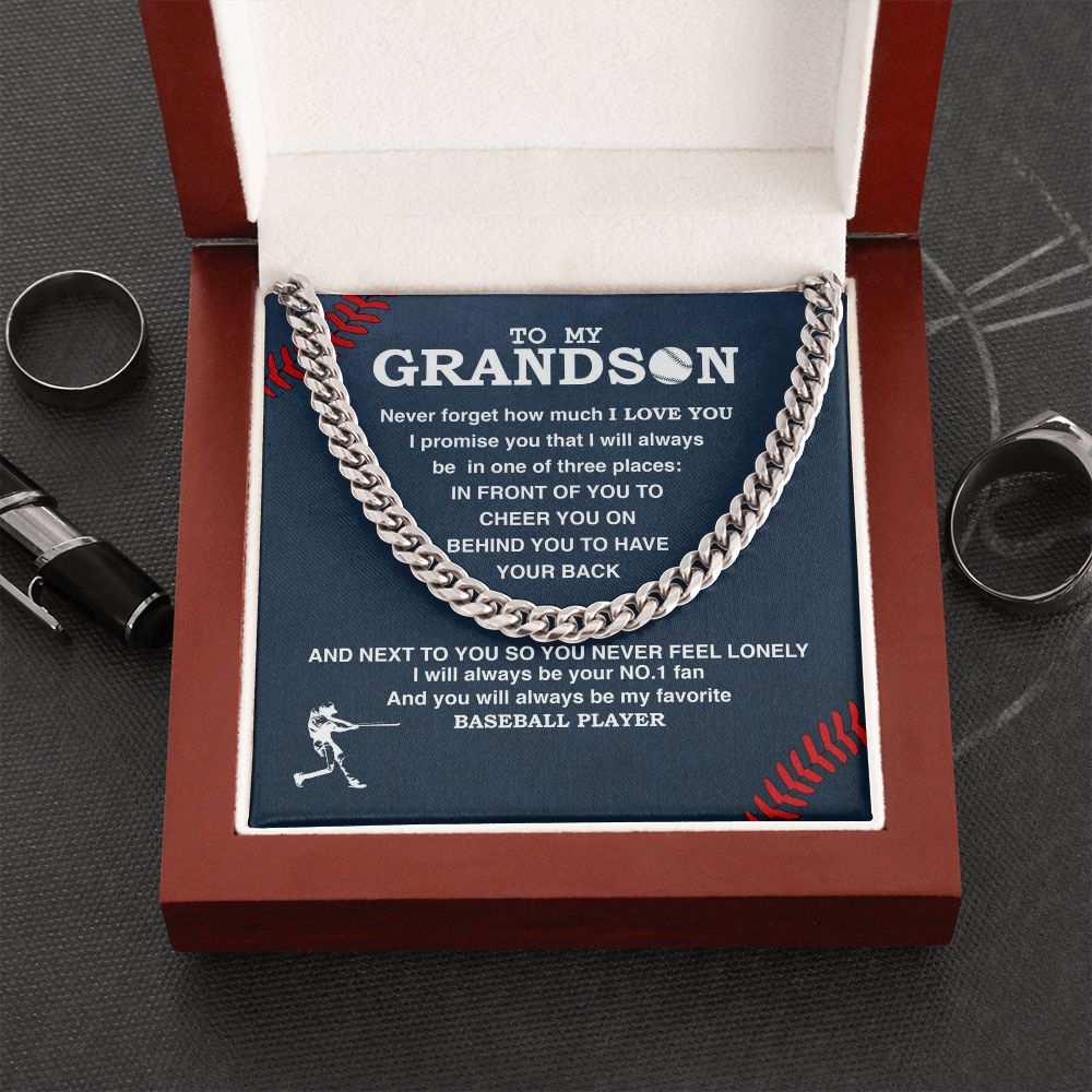 To My Grandson - #1 Fan, Personalized Ending - Athlete's Gift Shop