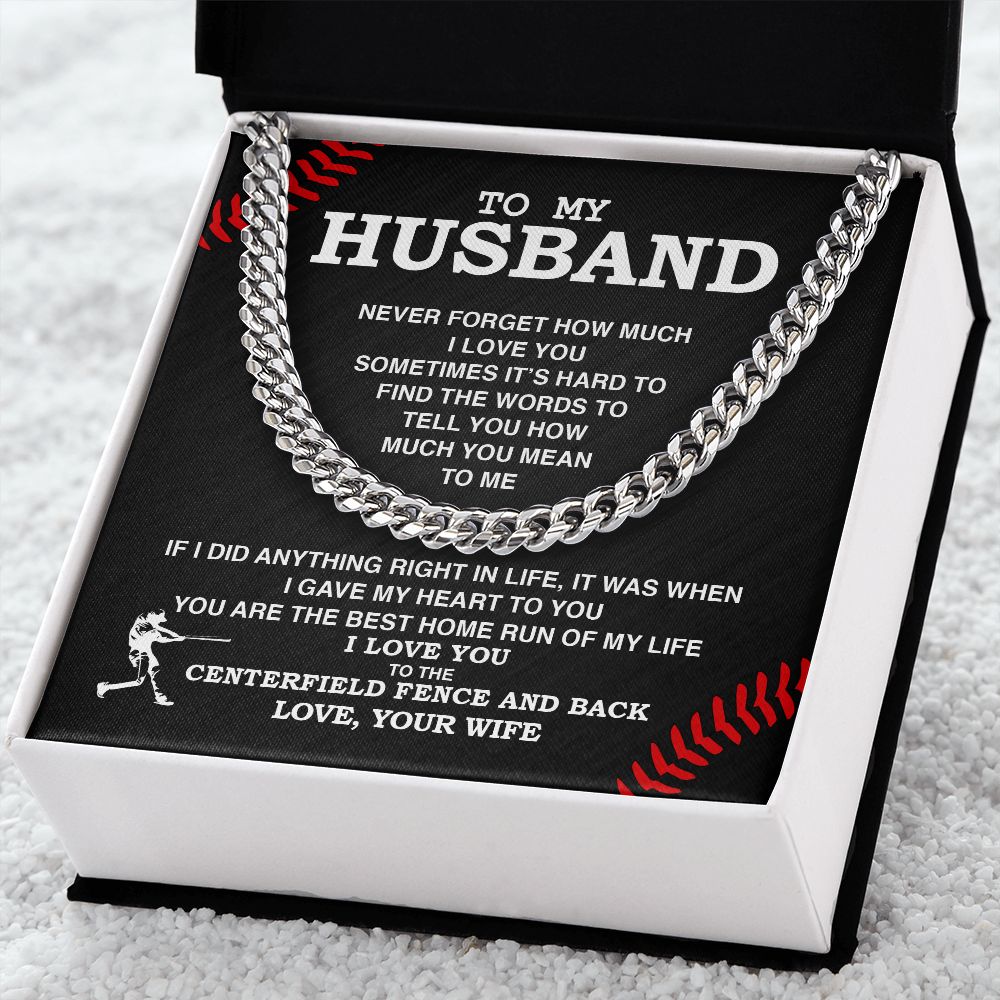 To My Husband - Best Home Run, Never Forget - Athlete's Gift Shop