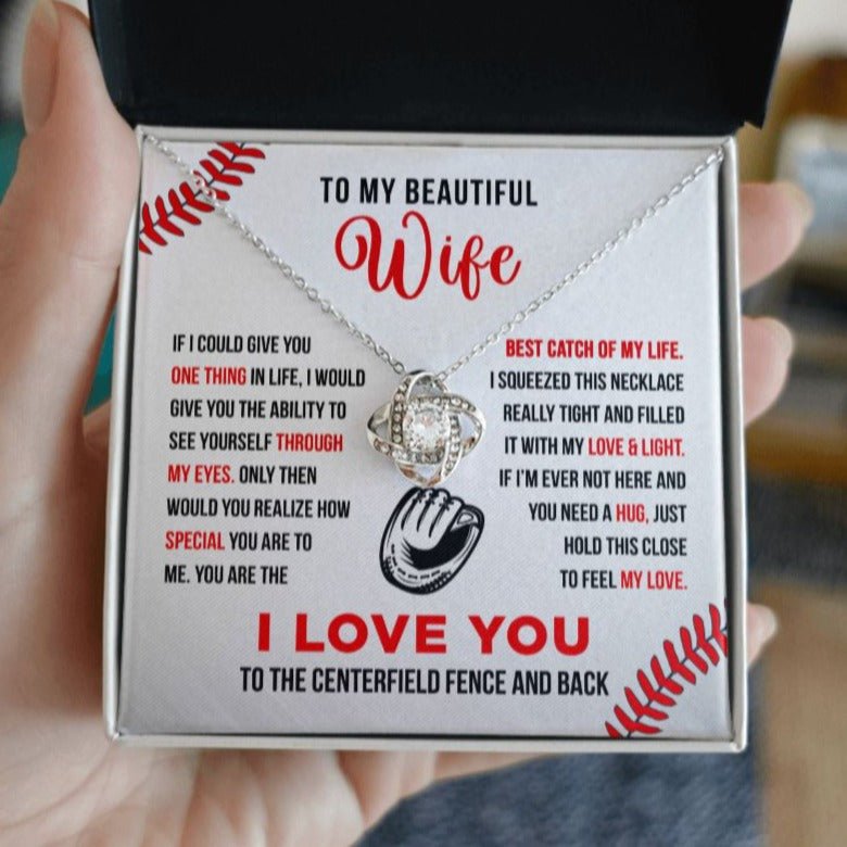 To My Wife - Best Catch - Love Knot Necklace - Athlete's Gift Shop